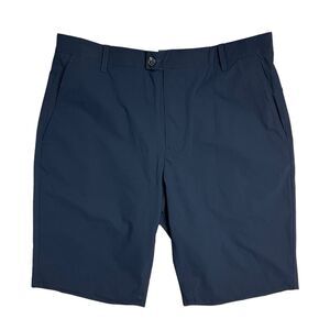 7 For All Mankind Shorts Men 31 Navy Blue Slim Fit Tech Chino Lightweight Casual